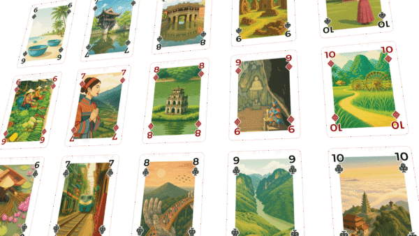 Majestic Vietnam - Playing cards mockup