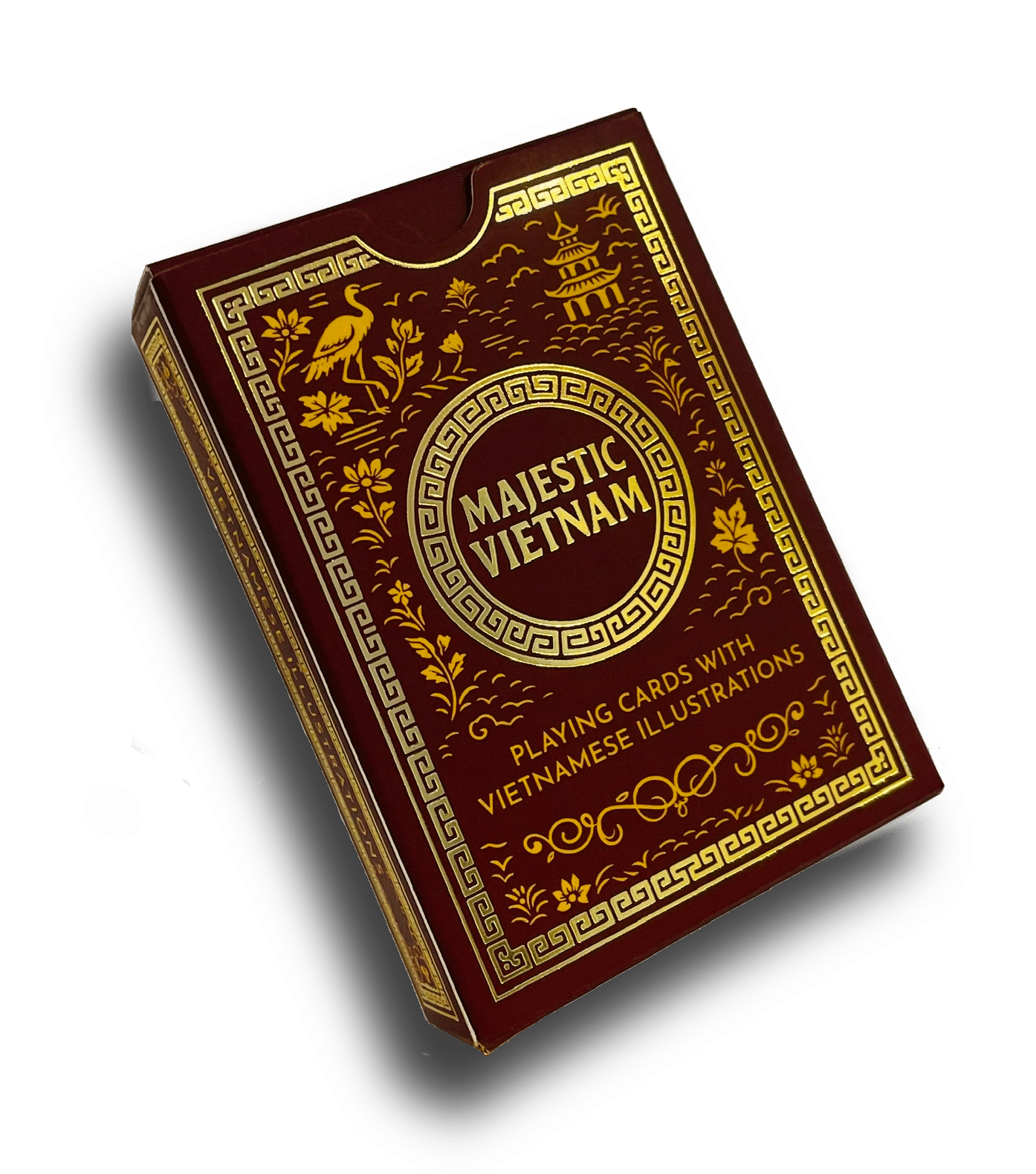 Playing cards with vietnamese illustration - packshot
