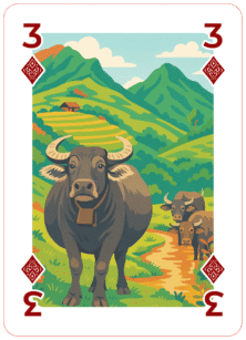 A symbol of rural life in Vietnam, this gentle giant helps till the fields and stands for strength, patience, and tradition