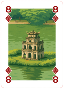 A peaceful lake in Hanoi’s heart, steeped in legend and crowned by the Turtle Tower—symbol of the city’s history and soul