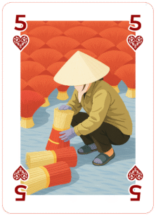 Hand-rolled and sun-dried, these fragrant sticks are used in temples and homes—symbolizing respect, prayer, and spiritual connection in Vietnam