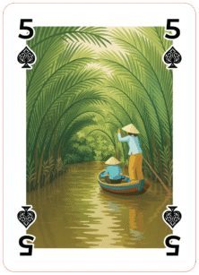 Gliding through narrow canals shaded by water palms, this peaceful journey reveals the lush heart of southern Vietnam