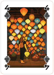 Glowing silk lanterns in vibrant colors, especially in Hội An—symbols of light, luck, and timeless Vietnamese charm